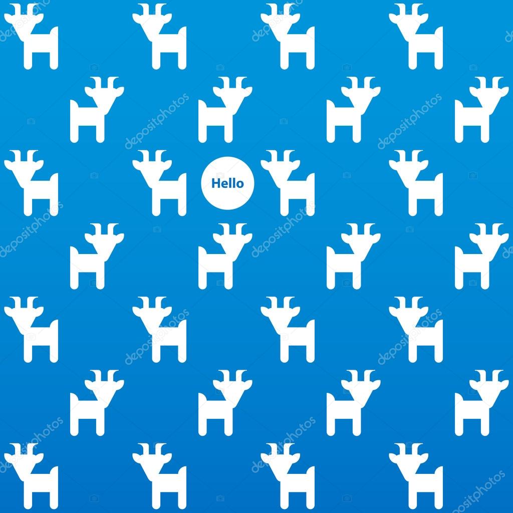 Seamless pattern with goats