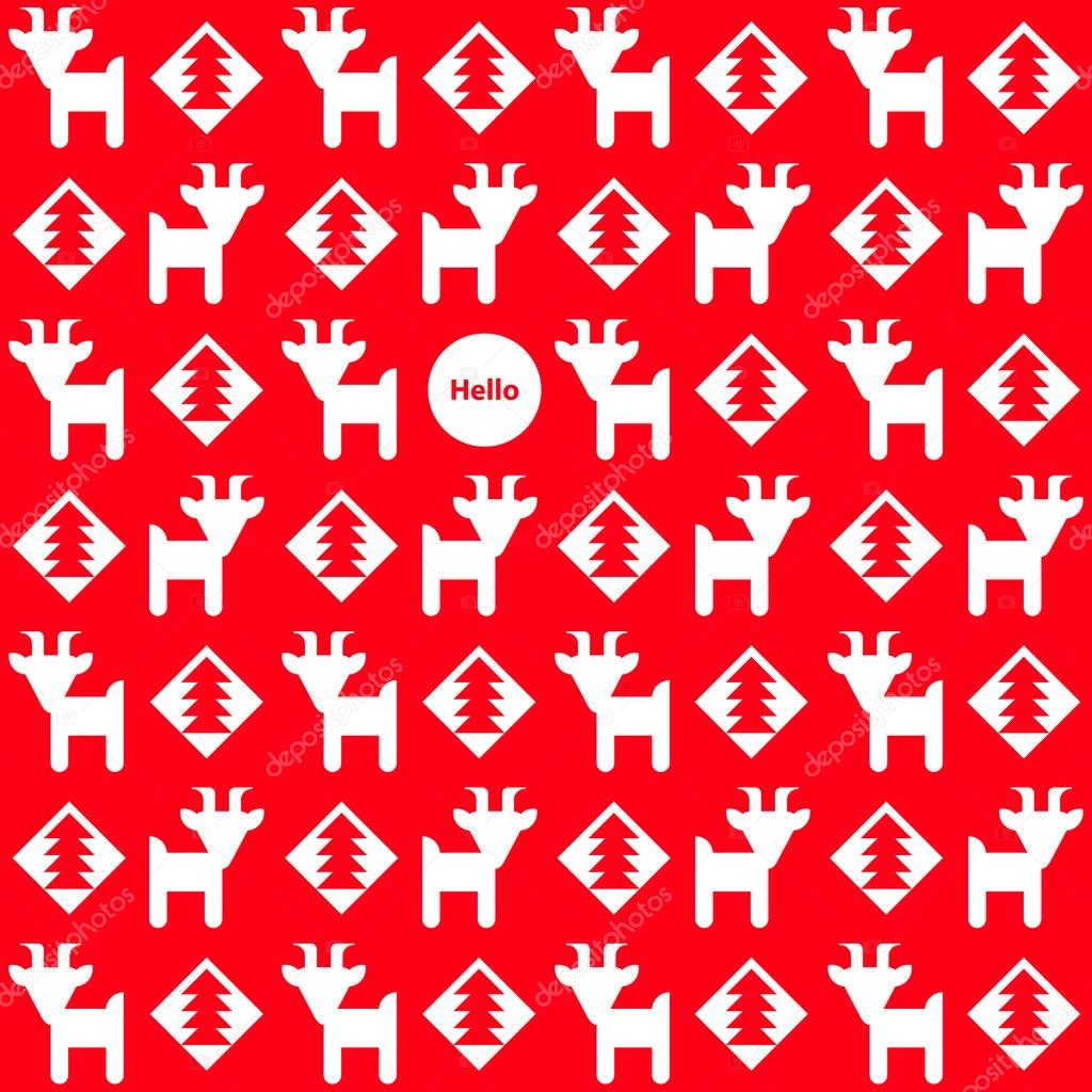 Seamless pattern with goats