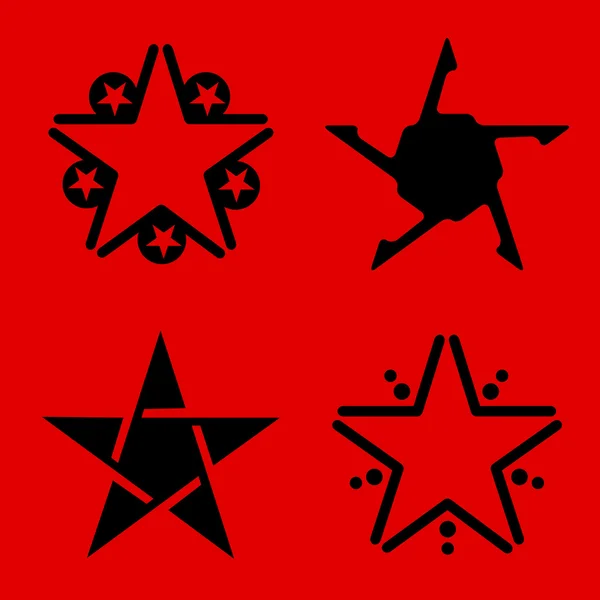 Logos d'étoiles abstraites — Image vectorielle