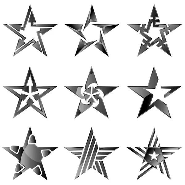 Conjunto de estrelas originais — Vetor de Stock