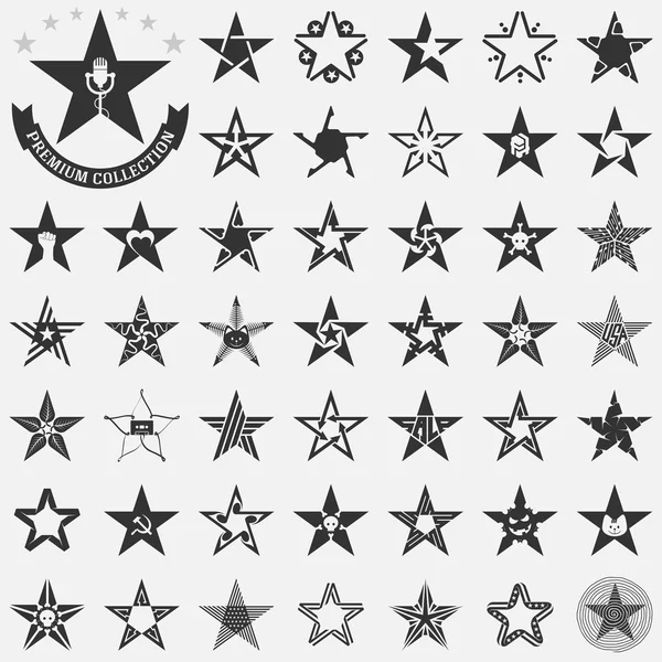 Set di stelle originali — Vettoriale Stock