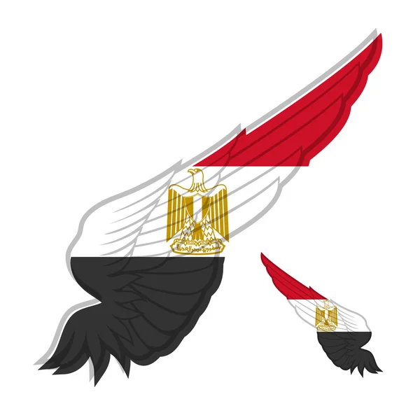 날개에 이집트의 국기 — 스톡 벡터