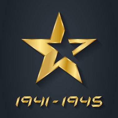 Victory Day  Gold Star clipart