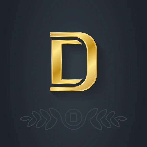 Значок буквы D — стоковый вектор