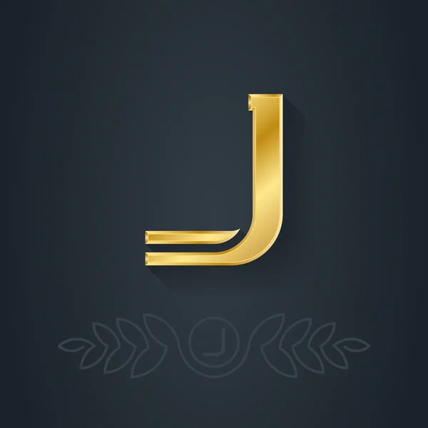 Bokstaven J ikonen — Stock vektor