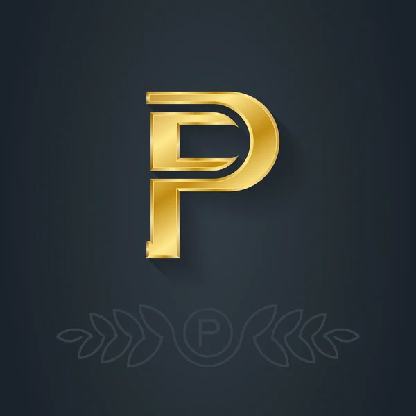 Letter P  icon — Stock Vector