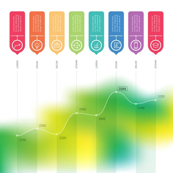 Gráfico gráfico de negócios infográficos — Vetor de Stock