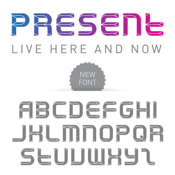 Futuristische lettertype. Live nu concept — Stockvector