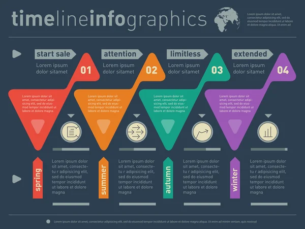 Vendas, publicidade, infográficos de compras — Vetor de Stock