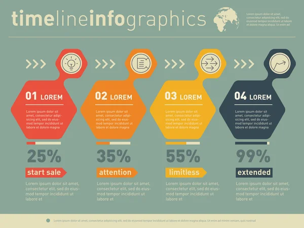 Vendas, publicidade, infográficos de compras —  Vetores de Stock