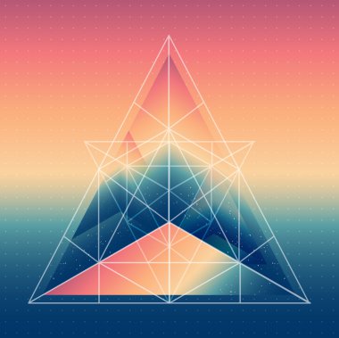 Soyut izometrik piramit