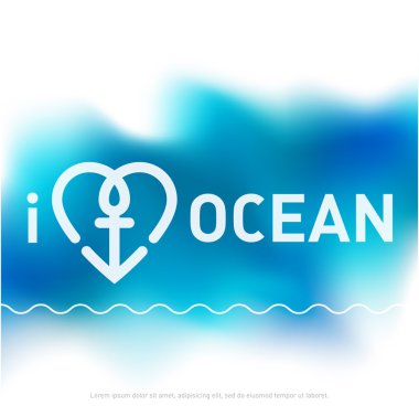 Okyanus kapak broşürü için seviyorum