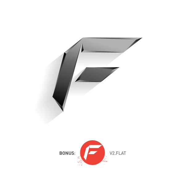 Buchstabe f Logo — Stockvektor