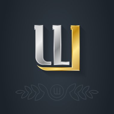 zarif altın ve gümüş yazı tipi.