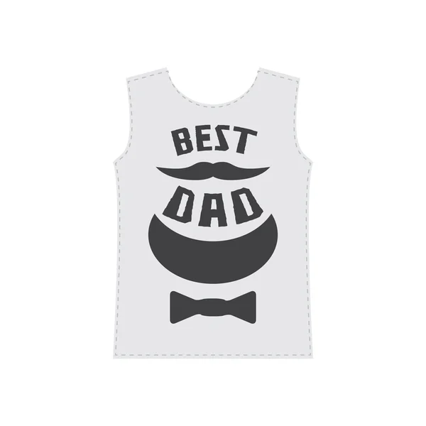 Baba - tipografi en iyi t-shirt — Stok Vektör