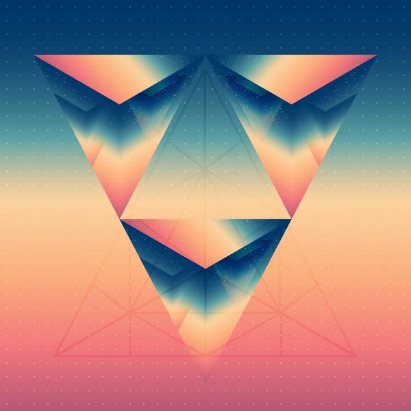 Prisme isométrique abstrait — Image vectorielle