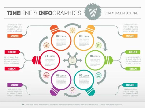 Web sablon kör diagram — Stock Vector