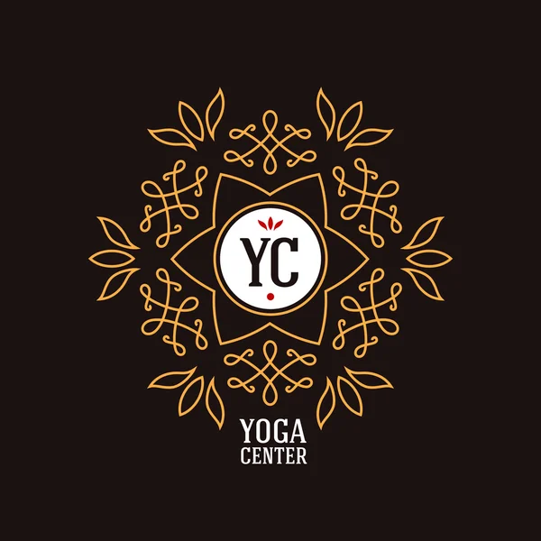 Logotype for  yoga class — Stock Vector