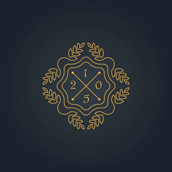 Elegantes lineares Logo-Design — Stockvektor