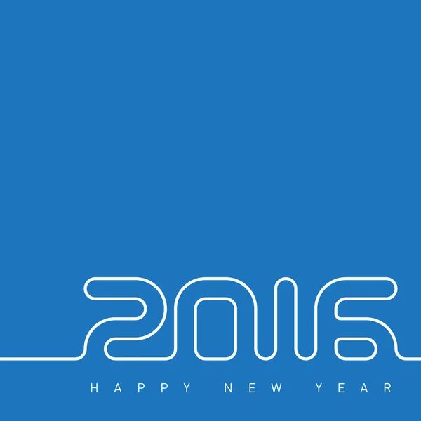 Feliz año nuevo 2016 tarjeta de felicitación — Archivo Imágenes Vectoriales