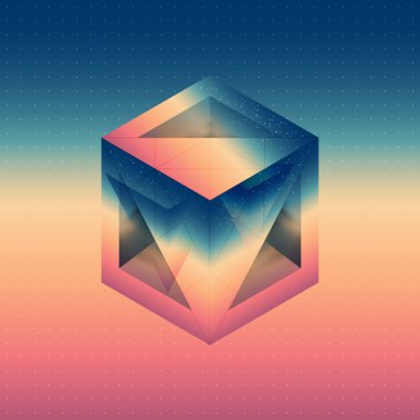 İzometrik küp alanı yansıması ile