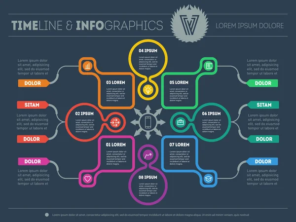 Шаблон бизнес-инфографики — стоковый вектор