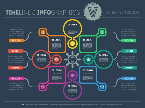 Business infographic design template — Stock Vector