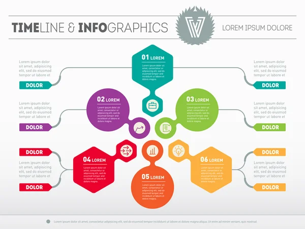 Modello di progettazione infografica aziendale — Vettoriale Stock