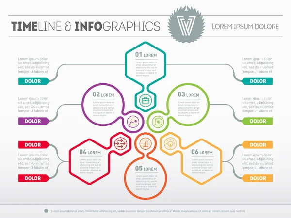 Modello di progettazione infografica aziendale — Vettoriale Stock