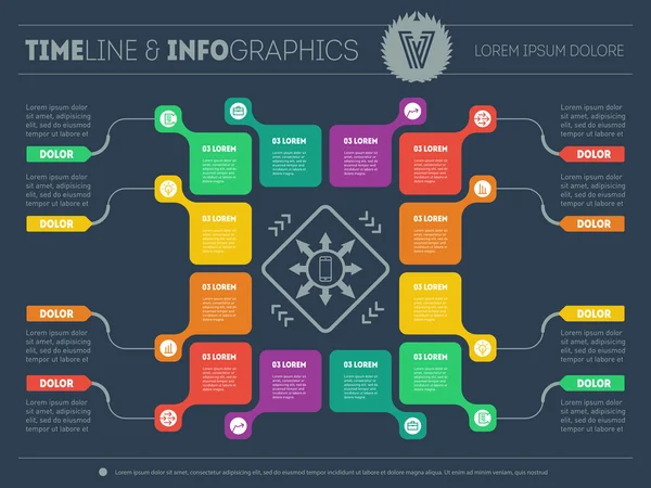 Business infographic with square frames — Wektor stockowy