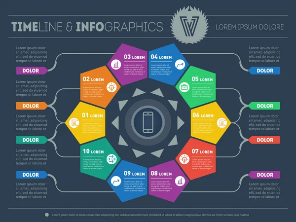 Modèle de conception d'infographie d'entreprise — Image vectorielle