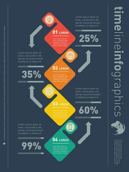 Plantilla de diseño de Infografía de Negocios — Archivo Imágenes Vectoriales