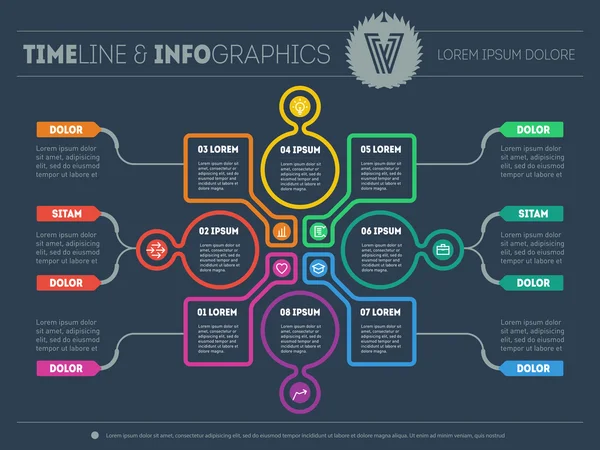 Modèle de conception d'infographie d'entreprise — Image vectorielle