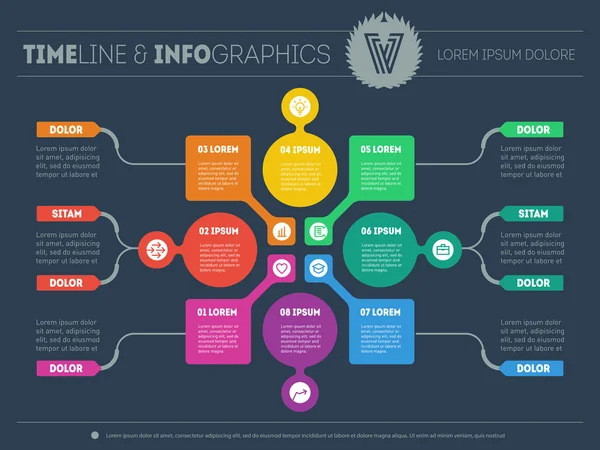 비즈니스 infographic 디자인 서식 파일 — 스톡 벡터