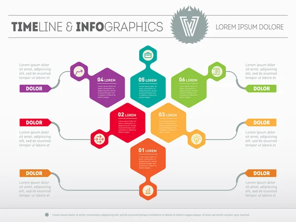 Modelo de design de Infográfico de Negócios —  Vetores de Stock