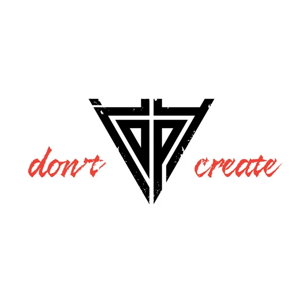 Don 't copy create logo — стоковый вектор