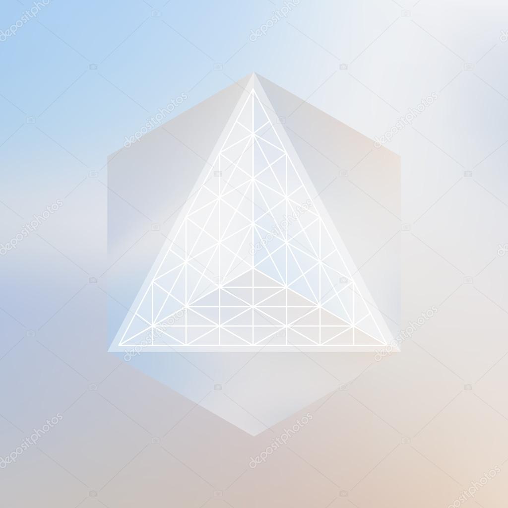 pyramid with low poly triangles