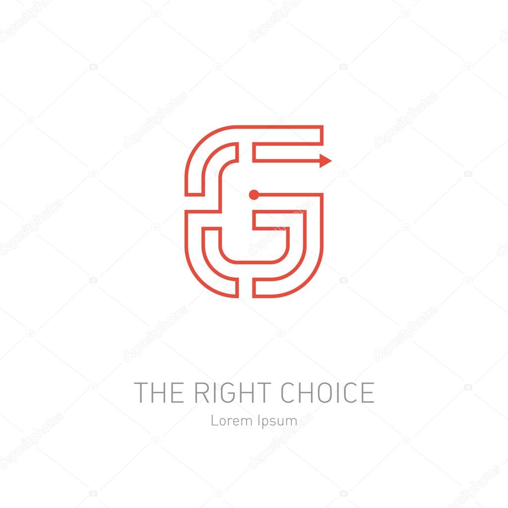 logo design template with letter G