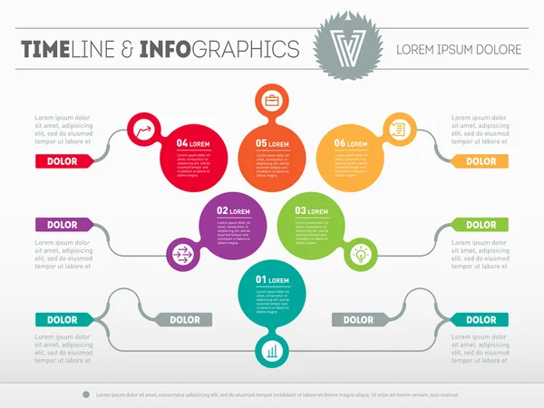 Infographic technológia vagy oktatási folyamat — Stock Vector