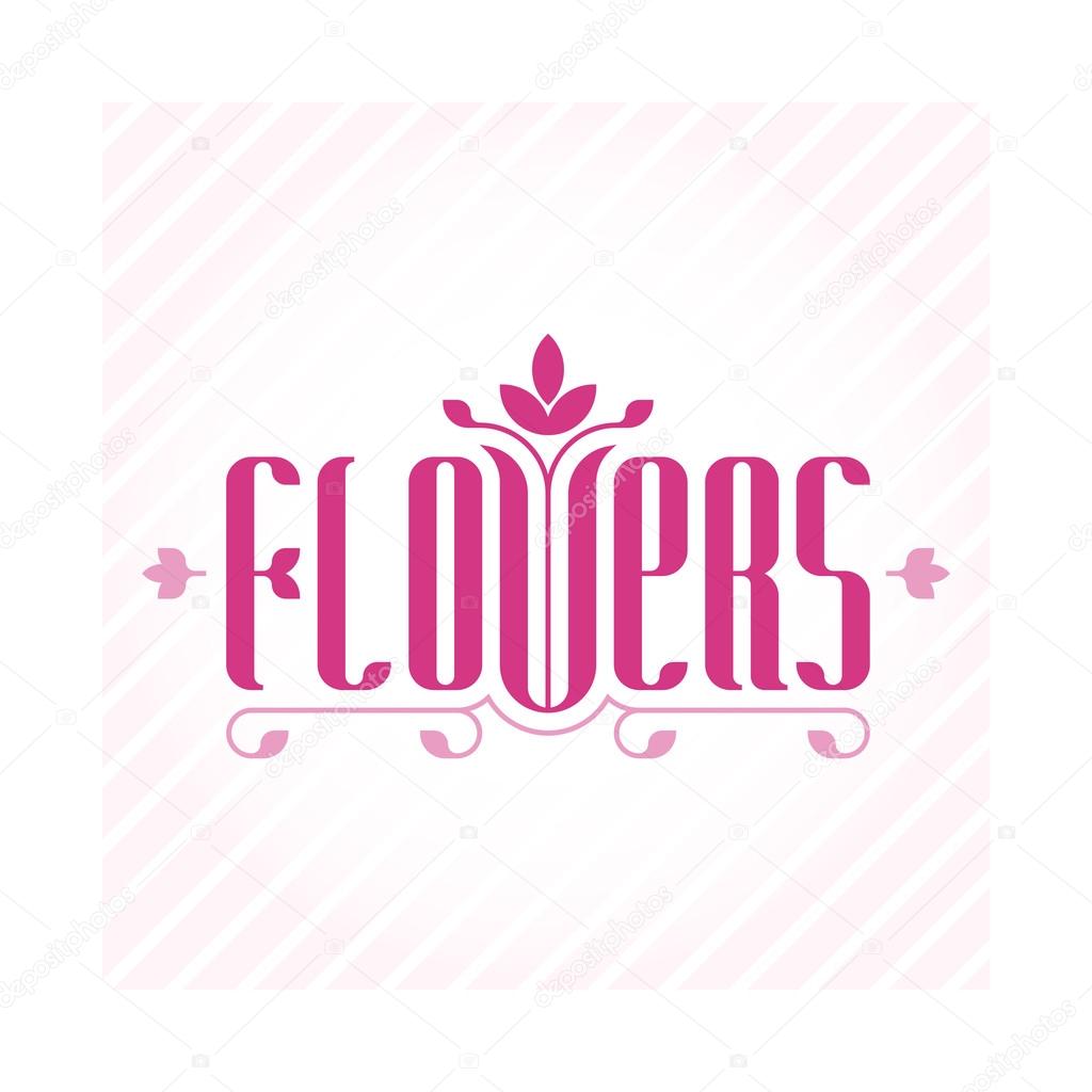 Elegance logo template for flower shop or boutique