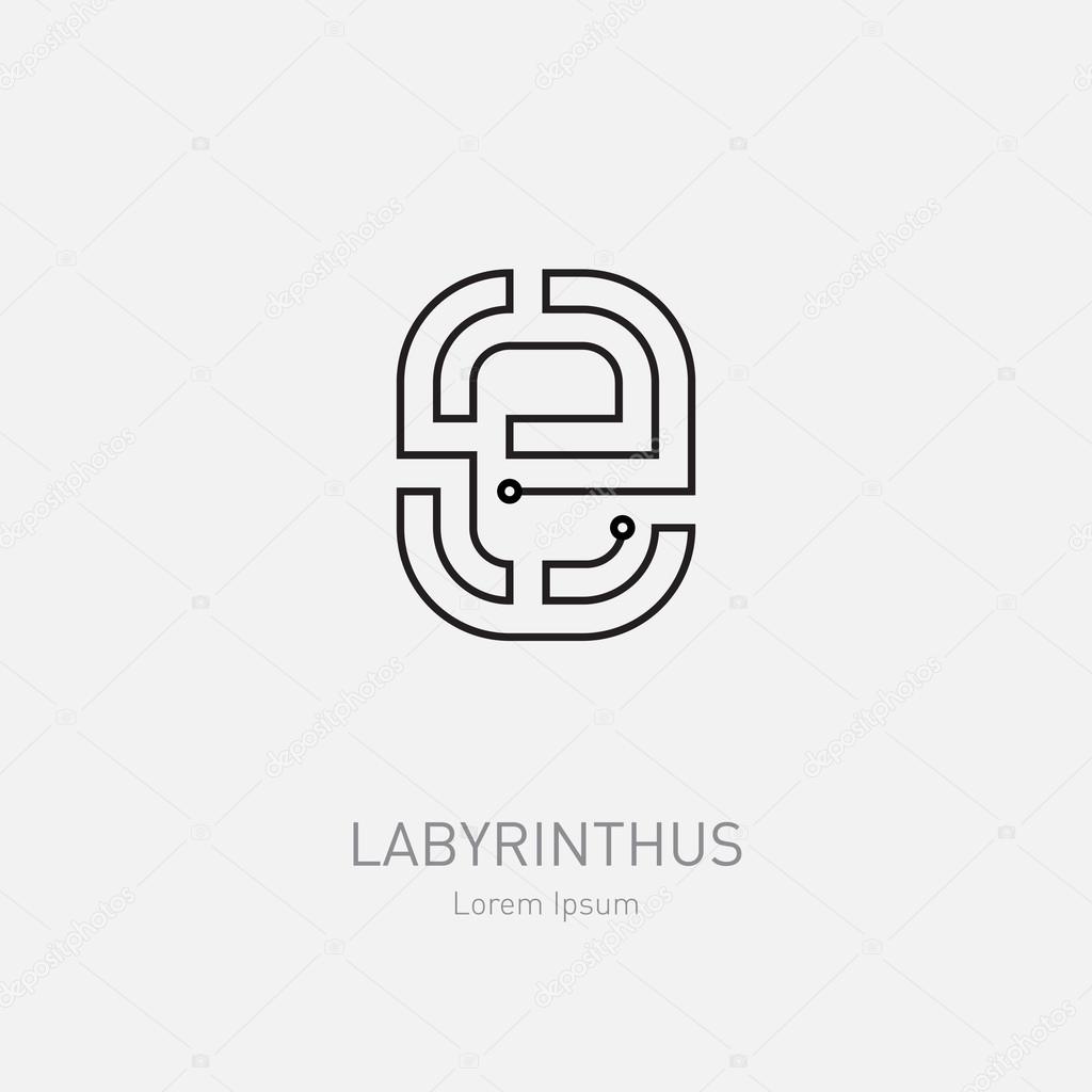 Logo design template, letter E