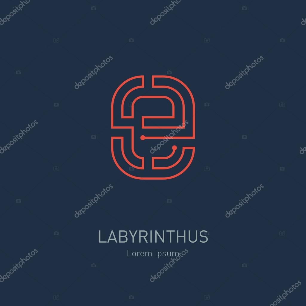 Logo design template, letter E