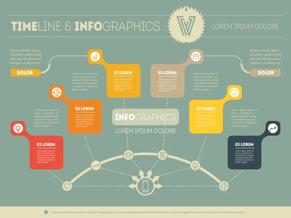 Sunuyu slayt şablonu veya iş Infographic — Stok Vektör