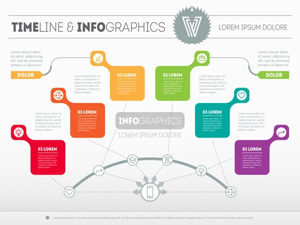 Bemutató dia sablon vagy üzleti infographic — Stock Vector