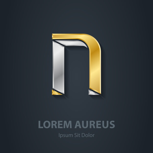 элегантный золотой и серебряный шрифт
