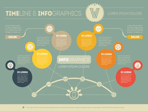 Technologie icônes infographiques ensemble — Image vectorielle