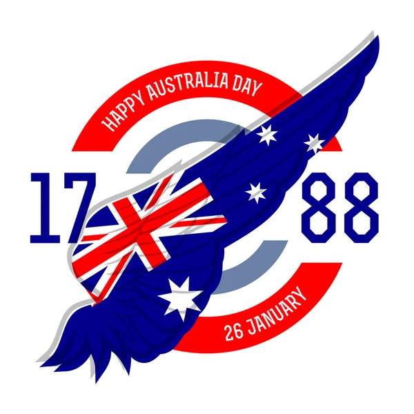 抽象的な翼にオーストラリアの旗 — ストックベクタ