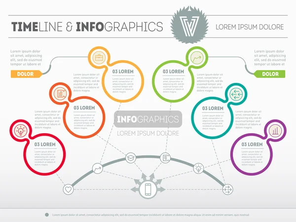Technologie icônes infographiques ensemble — Image vectorielle