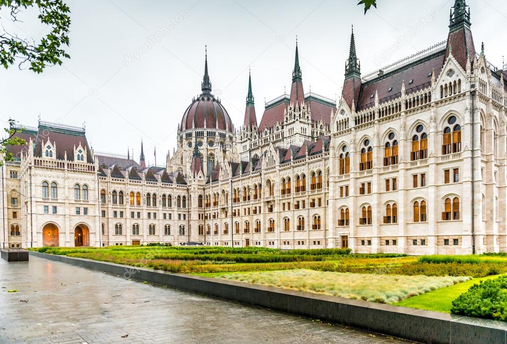 The National Hungarian Parliament building entrance