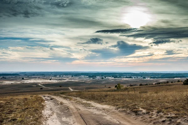 Vue panoramique sur le désert de Kharkov en automne — Photo